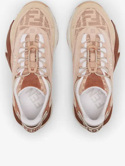 Fendi Mesh Flow Sneakers Perforated Design Pull Tab In Multi
