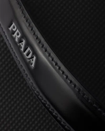 Prada Mini Brushed Leather Flip-flops For Summer Style In Black