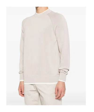 Eleventy Layered-effect T-shirt In Gray