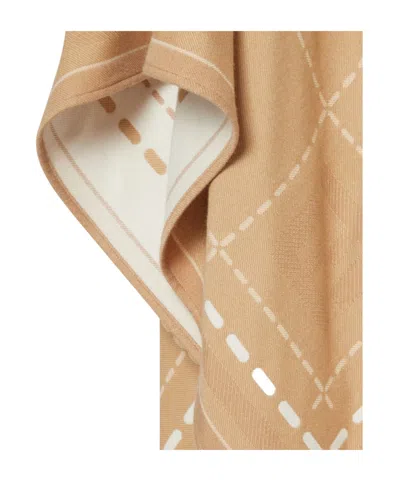 Fendi Draped Patterned Cape Jacket Collection In Brown