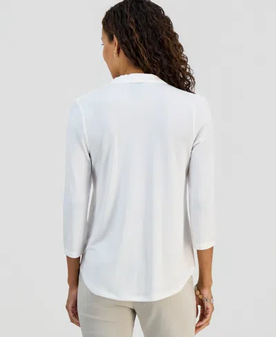 Jm Collection Petite Solid Top, Created For Macy's In White