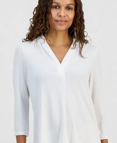 Jm Collection Petite Solid Top, Created For Macy's In White