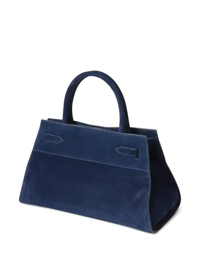 Veronica Beard Suede Dash Bag In Blue