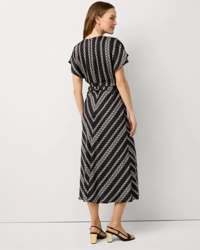 White House Black Market Petite Ruched Twill Midi Dress