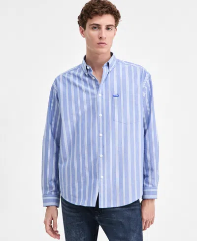 Hugo Boss Hugo By Men's Ebill Cotton Long-sleeve Striped Oxford Shirt ...