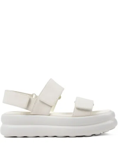 Camper Pelotas Flota Up Platform Sandal In White