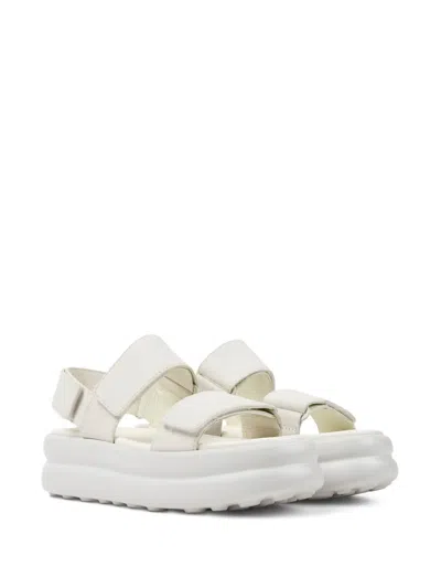 Camper Pelotas Flota Up Platform Sandal In White