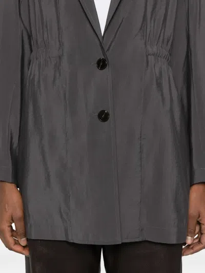 Alysi Single-breasted Blazer Jacket In Gray
