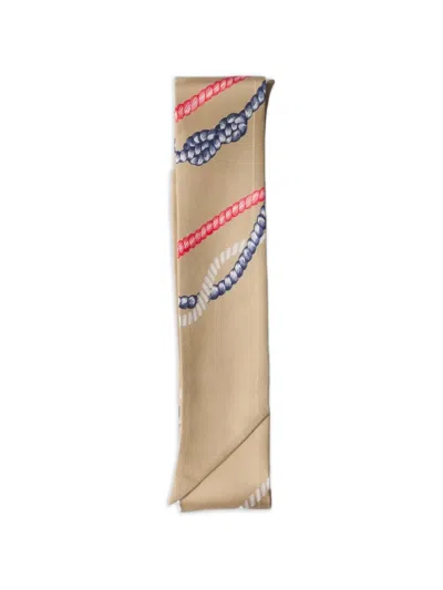 Prada Silk Scarf In Neutral