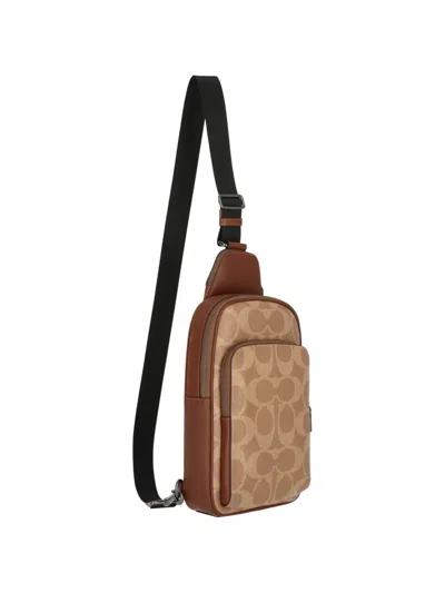 Coach Ethan Pack Canvas Backpack In Brown