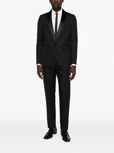 Dsquared2 Lapel Single-breasted Suit In Black