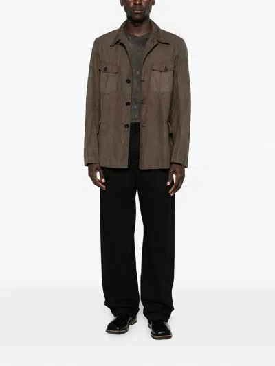 Ricorrrobe Lychen Buttoned Jacket In Brown