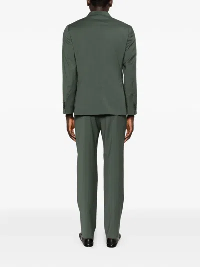 Manuel Ritz Double-breasted Blazer In Green