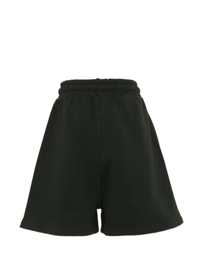 Msgm Drawstring Logo-detail Shorts In Black