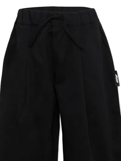 Msgm Drawstring Trousers In Black