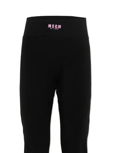 Msgm Flared Leggings In Black