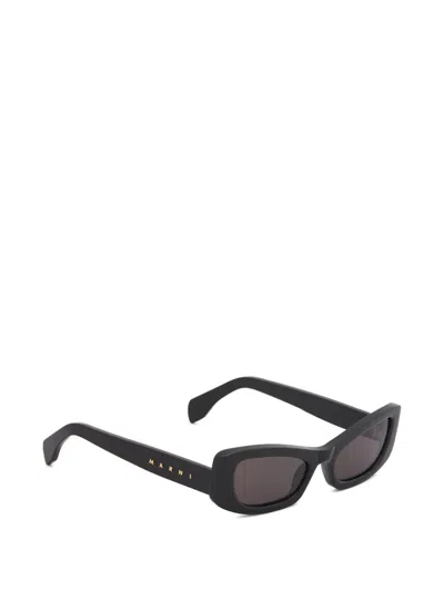 Marni Nyami Rectangular Butterfly Sunglasses In Black