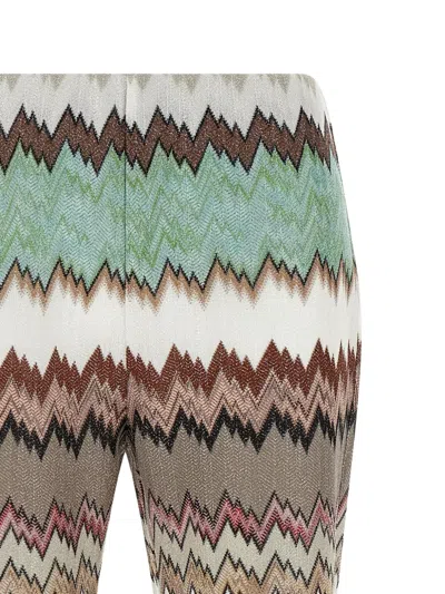 Missoni Snake-pattern Metallic-knit Trousers In Multi