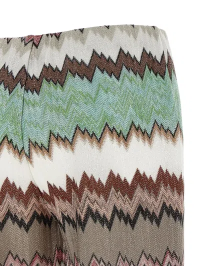 Missoni Snake-pattern Metallic-knit Trousers In Multi