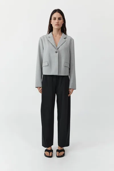 St Agni Cocoon Blazer In Gray