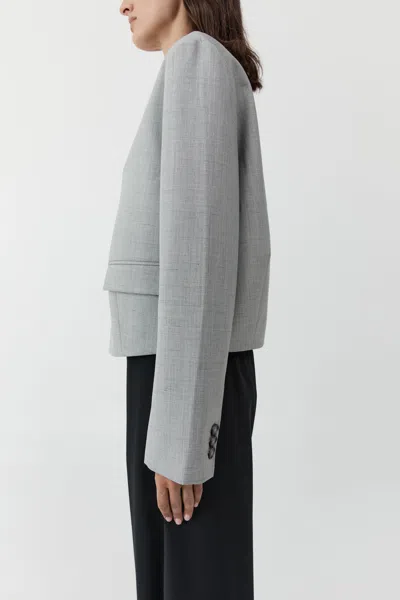 St Agni Cocoon Blazer In Gray