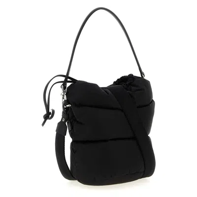Moncler Caradoc Fabric Bucket Bag With Adjustable Strap In Black