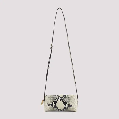 Khaite Mini Kye Snakeskin Embossed Leather Crossbody Bag In Burgundy