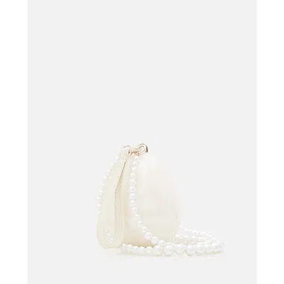 Simone Rocha Micro Egg Pearl-effect Clutch Bag In Neutral