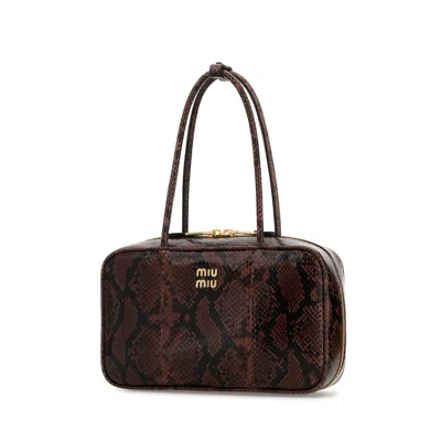 Miu Miu Medium Beau Printed Leather Shoulder Bag