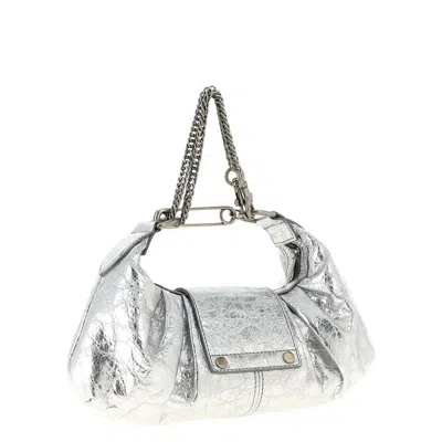 Balenciaga Pamela Small Shoulder Bag In Silver