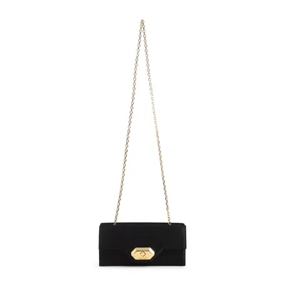 Lanvin Black Solid Clutch In Black