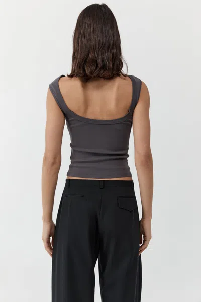 St Agni Ballerina Organic Cotton-jersey Top In Blue