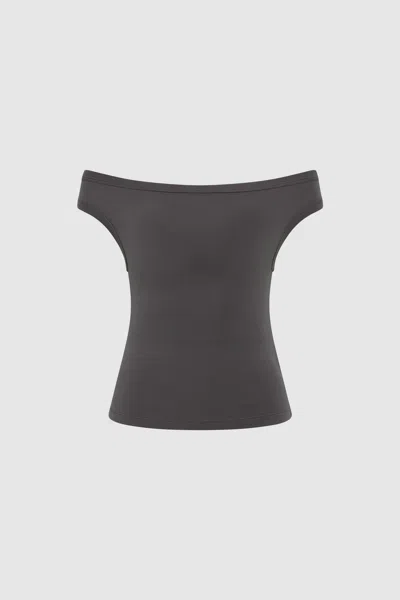 St Agni Ballerina Organic Cotton-jersey Top In Blue
