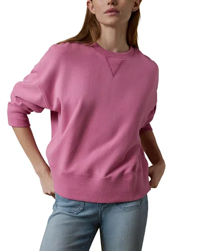 Faherty High Standard Fleece Vintage Crew T-shirt In Pink
