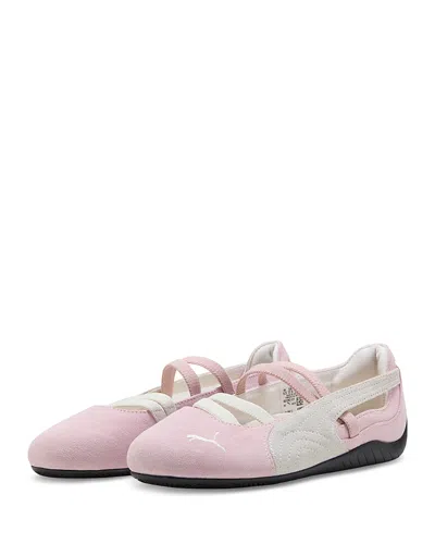 Puma Speedcat Cut-out Ballet Flats In Pink