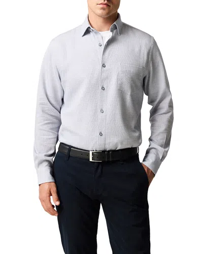 Rodd & Gunn Airtex Long Sleeve Sports Fit Shirt In White