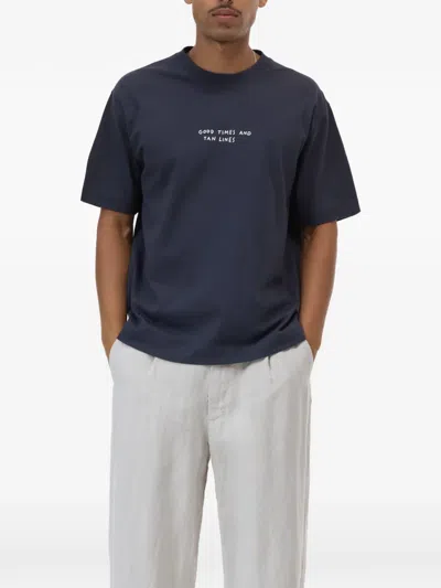 Closed Slogan-print T-shirt In Blue
