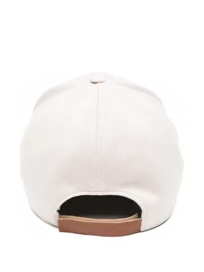 Eleventy Initials Two-tone Baseball Cap In White