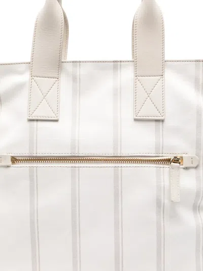 Eleventy Striped Zip Tote Bag In Pattern