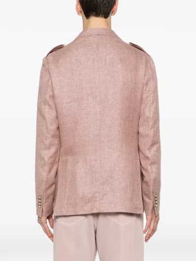 Eleventy Button Pockets Blazer In Pink