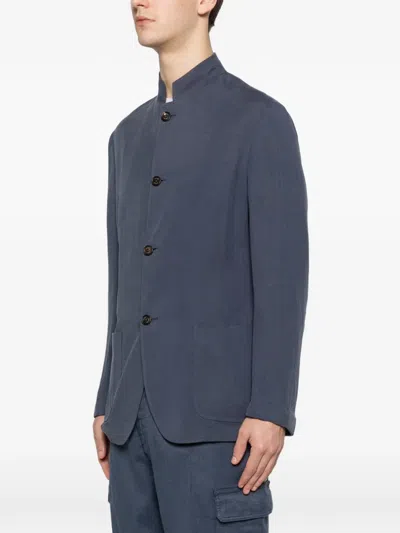 Eleventy Button Single-breasted Jacket In Blue
