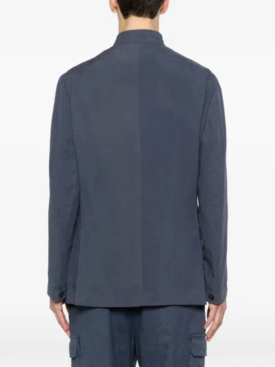 Eleventy Button Single-breasted Jacket In Blue