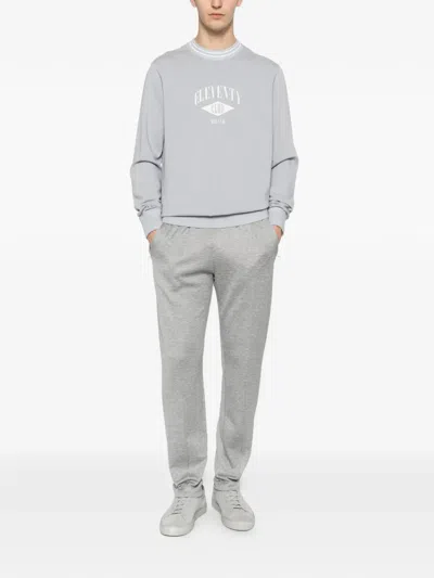 Eleventy Drawstring Trousers In Gray
