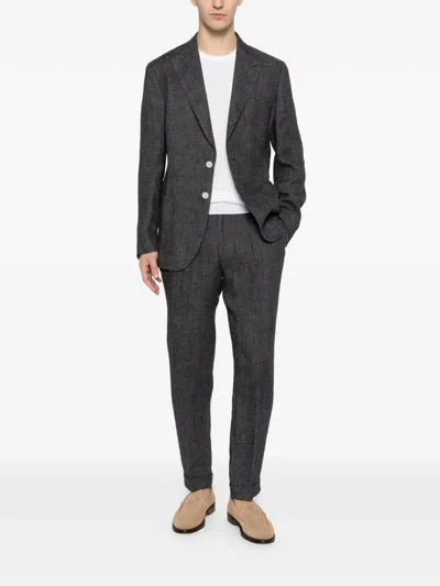 Eleventy Buttoned Soft Suit In Gray