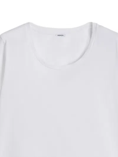 Aspesi Round Neck Classic T-shirt In White
