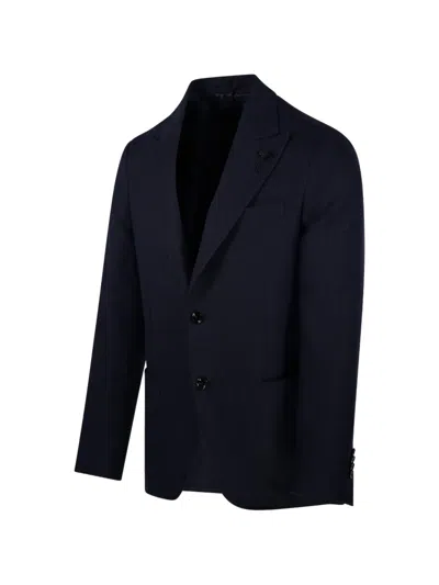 Lardini Single-breasted Blazer In Blue