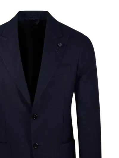 Lardini Single-breasted Blazer In Blue