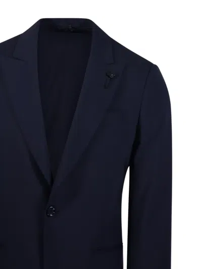 Lardini Single-breasted Blazer In Blue