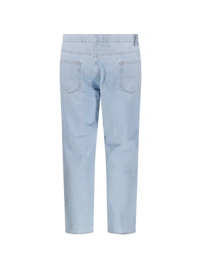 Amish Five-pockets Button-fastening Jeans In Metallic