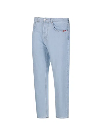 Amish Five-pockets Button-fastening Jeans In Metallic